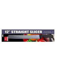 Omcan 12" Straight Edge Slicer Knife, Retail Pack
