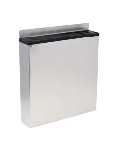 Omcan 10 Slot Wall Mounted Stainless Steel Knife Rack with Black Insert