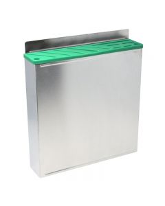 Omcan 10 Slot Wall Mounted Stainless Steel Knife Rack with Green Insert