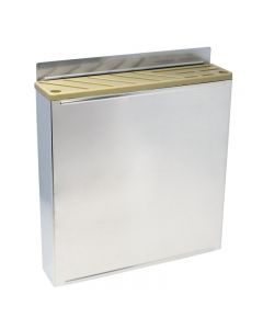 Omcan 10 Slot Wall Mounted Stainless Steel Knife Rack with Tan Insert