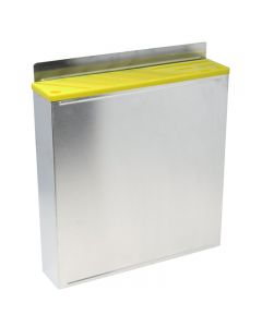 Omcan 10 Slot Wall Mounted Stainless Steel Knife Rack with Yellow Insert