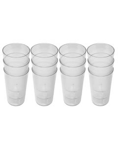 Omcan 80340 12 oz Clear Pebbled Tumblers - per 12 pcs