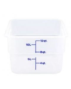 Cambro 12SFSPP190 Camsquare 12 Qt Translucent Food Container, Polypropylene