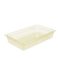 Cambro 14HP150 Amber High Heat Food Pan Full Size, 4" Deep