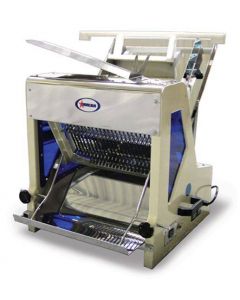 Omcan Countertop Electric Bread Slicer with 0.25 HP Motor and 1/2" Size