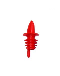 Zanduco Red Economy Free-Flow Pourer - 12/Pack