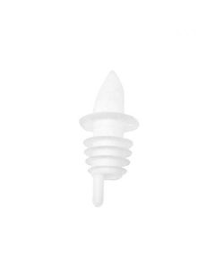 Zanduco White Economy Free-Flow Pourer - 12/Pack