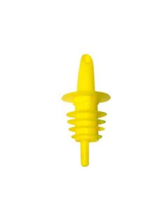 Zanduco Yellow Economy Free-Flow Pourer - 12/Pack