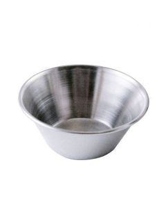 Zanduco 1 1/2 oz. Stainless Steel Round Sauce Cup - 12 per case
