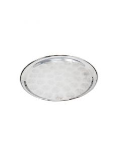 Zanduco 12" Stainless Steel Round Serving Tray
