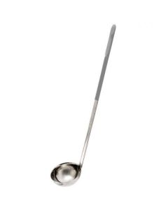 Zanduco 12 oz. One-Piece Stainless Steel Ladle with Gray Handle