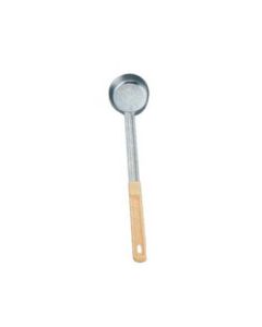 Zanduco 3 oz. One-Piece Stainless Steel Solid Portion Control Spoon with Ivory Handle