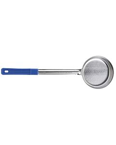 Zanduco 8 oz. One-Piece Stainless Steel Solid Portion Control Spoon with Blue Handle