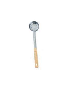 Zanduco 3 oz. One-Piece Stainless Steel Perforated Portion Control Spoon with Ivory Handle