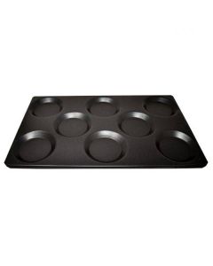 Zanduco 12" x 20" Full Size Non-Stick Stainless Steel Multi-Baker Pan with 8 Molds for Combi-Oven