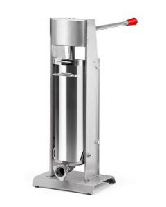 Omcan Elite Series All Stainless Steel Vertical Two-Speed Gear-Driven Manual Sausage Stuffer with 15 lb. capacity