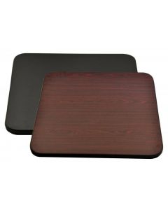 Omcan 30" x 60" x 1" Laminated Rectangular Table Top Reversible Mahogany/Black