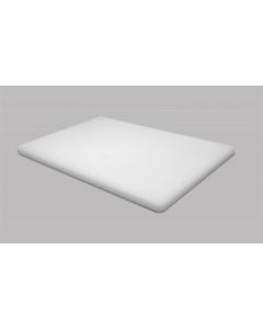 Zanduco 12" x 18" x 3/4" Polyethylene White Cutting Board