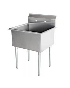 Zanduco 18-Gauge Stainless Steel 18" x 18" x 13" One Compartment Budget Sink