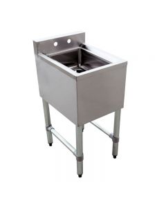 Zanduco 1 Compartment Underbar Sink with No Drain Board 10" X 14" X 10"