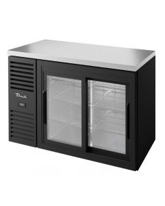 True TBR60-RISZ1-L-B-11-1 60" Back Bar Refrigerator with Sliding Glass Doors