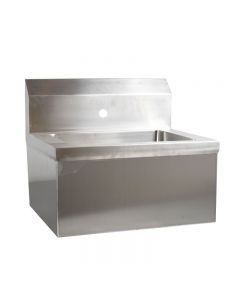 Zanduco 15.25" x 17" x 13" Fabricated Hand Sink Only with One Hole Drain Basket