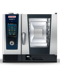 Rational CB1GRRA.0000230 iCombi Pro 6 Pan Half-Size Natural Gas Combi Oven with Touch Screen Controls - 120V