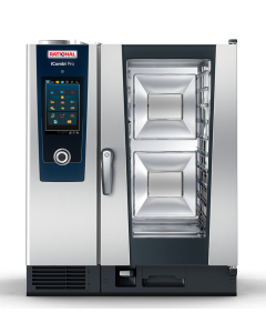 Rational CD1GRRA.0000234 iCombi Pro 10 Pan Half-Size Natural Gas Combi Oven with Touch Screen Controls - 120V