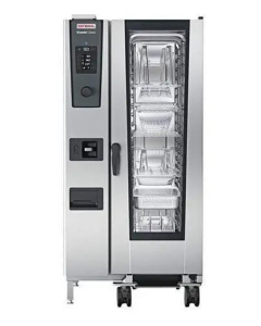 Rational CF2GRRA.0000277 iCombi Classic Single 20-Half Size Natural Gas Combi Oven with Manual Controls - 120V