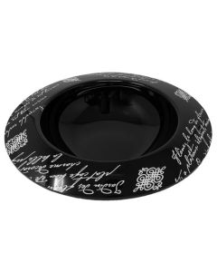 Delfin 14" x 3" Black Melamine Tray 4 Qt. BRD-14ST-18