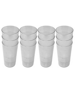 Omcan 80344 16 oz Clear Pebbled Tumblers - per 12 pcs