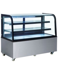 Omcan 60" Curved Glass Dry Bakery Display Case