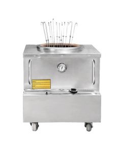 Zanduco 24" x 24" Stainless Steel Tandoor Clay Oven - Natural Gas