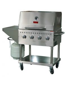 Omcan 30" Stainless Steel Outdoor Propane BBQ Grill With 4 Burners 64,000 BTU