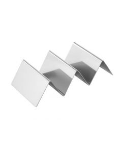 Omcan 47348 8" x 4" x 2" Stainless Steel Taco Holder with 2 to 3 Slots