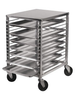 Omcan 46800 End Load Portable Alum Pan Wire Rack - 15 Pan Capacity