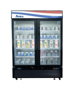 Atosa MCF8723GR 54" Bottom Mount 2 Glass Door Reach in Refrigerator