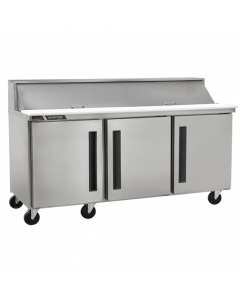 Centerline CLPT-7220-SD-LRR 72" 20 Pan Prep Table Salad/Sandwich Unit Refrigerator