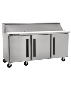 Centerline CLPT-7230-SD-LRR 72" 30 Mega-Top Refrigerated Solid Door Sandwich/Salad Prep Table Unit
