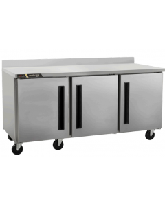 Centerline CLUC-72R-SD-WTLLL 72" Undercounter Worktop Three Solid Door Refrigerator