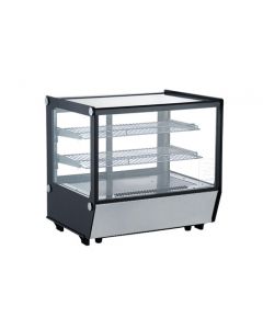 Zanduco 27 1/2" Square Refrigerated Countertop Bakery Display Case - Black