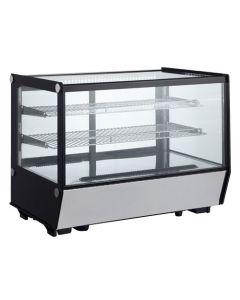 Zanduco 34 1/2" Square Refrigerated Countertop Bakery Display Case - Black