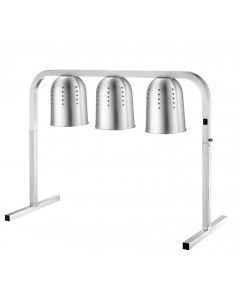 Omcan 41787 Aluminum Free Standing Heat Lamp with 3 Bulbs