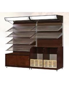 Frost Tech BL3-WBD 35 1/2" Non Refrigerated Bakery / Bread Wall Display Case