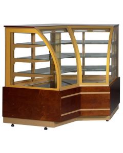 Frost Tech CMC90-OWRP 56" Refrigerated Curved Glass Display Case - Bakery
