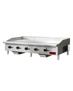 Omcan 60" Countertop Gas Griddle - 5 Burners
