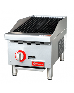 Omcan 12" Radiant Gas Charbroiler with 1 Burner Natural Gas with Propane Conversion Kit - 35,000 BTU