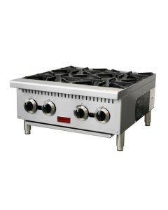 Omcan 24" Gas Hotplate - 4 Burners, 100 000 BTU