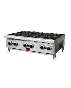 Omcan 36" Gas Hotplate - 6 Burners, 150 000 BTU