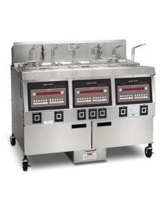Henny Penny OFG323.08 Gas Fryer - (3) 65 lb Vats, Floor Model, Natural Gas